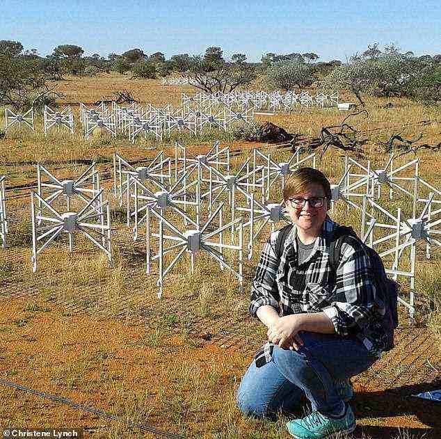 'Finding the weak signal of this first light will help us understand how the early stars and galaxies formed,' said Dr Lynch, pictured here in the Murchison Widefield Array