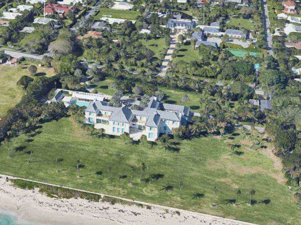 If the pair grow tired of the weather, they can pop over to their £76million, 44,000sq ft home in Palm Beach, one of the most expensive homes in the area of Florida - which they have been expanding. He bought the house across the street to build a tennis court and was then told he had to have a house in order to build a court — so he built a mansion for guests