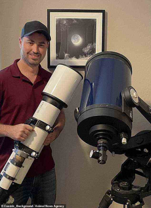 Andrew McCarthy aus Arizona, USA, macht einige der beeindruckendsten und detailliertesten Bilder astronomischer Objekte und stellt sie online als CosmicBackground zur Verfügung