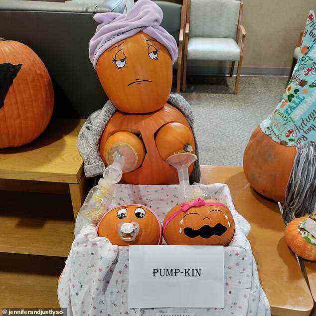 Ein US-Geburtshilfe-Büroangestellter beschloss, an Halloween ein wenig Spaß zu haben, indem er ein „Kürbis“ kreierte