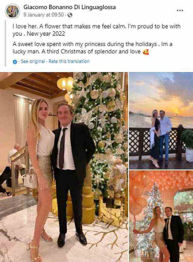 Der italienische Prinz gesteht seiner Freundin auf Facebook (im Bild) immer noch öffentlich seine Liebe, obwohl beide in Rechtsstreitigkeiten verwickelt sind