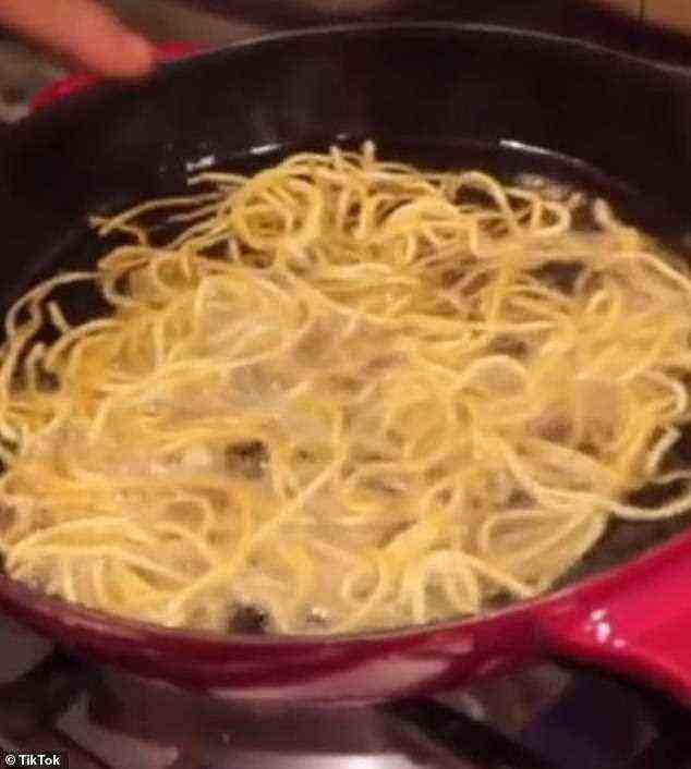 In one viral video, he started to transform Panda Express chow main by rinsing the noodles with water in an attempt to remove the sauce that they were cooked in. He then fried them
