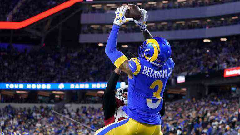 Odell Beckham Jr. macht beim Sieg der Los Angeles Rams über die Arizona Cardinals am Montagabend einen Toe-Tapping Catch für einen Touchdown.