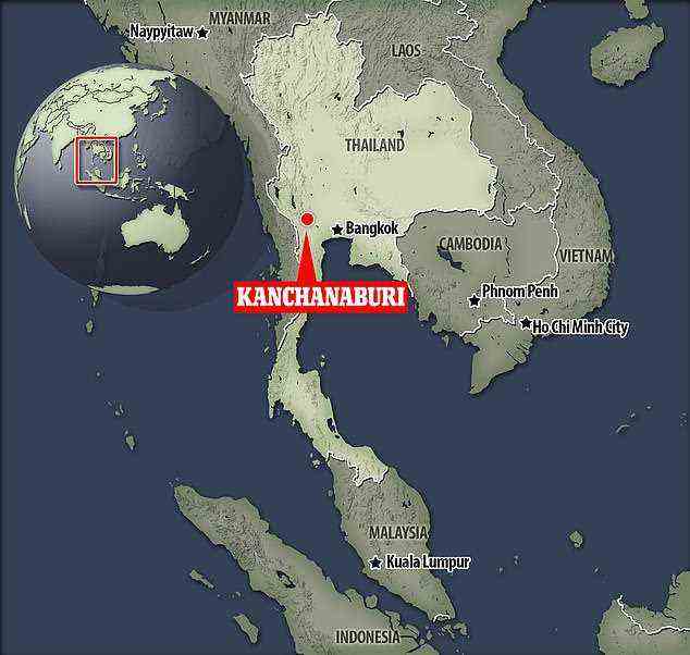 Der mutmaßliche Angriff fand vor einem gemieteten Raum in der Soi Sri Lanka in Mueang, Kanchanaburi, Zentralthailand, statt