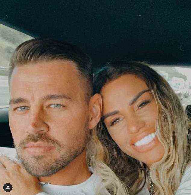 Angry: Katie Price's fiancé Carl is fuming after her ex-husband Kieran said she deserved to be locked up after her drink and drug-fuelled car crash (Katie and Carl are pictured)