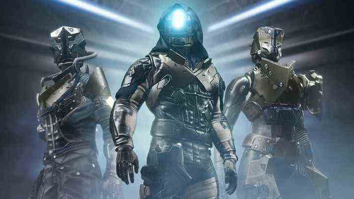 Thee soldiers pose in a Destiny 2 promo.