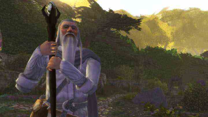 The wizard Gandalf in Lord of the Rings Online.