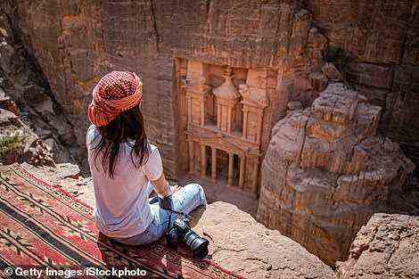 Historic: On a trip to Jordan, don't miss the lost city of Petra (pictured) - it's the country's 'most spectacular' attraction