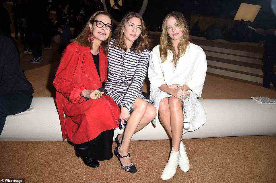 Event: Sofia and Margot also posed for a snap alongside French actress and model Carole Bouquet