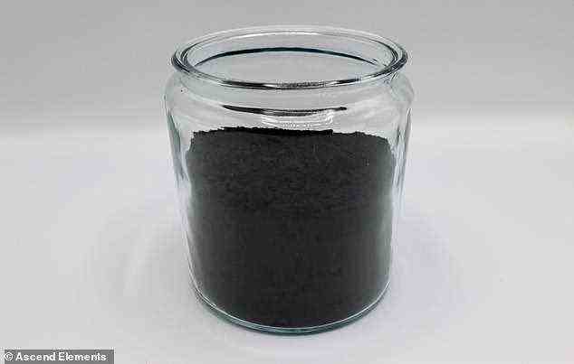Der Prozess erzeugt ein Pulver namens „schwarze Masse“, das gefiltert wird, um Verunreinigungen zu entfernen, und alle einzelnen Metallelemente extrahiert, wodurch die Notwendigkeit eines weiteren Abbaus reduziert wird