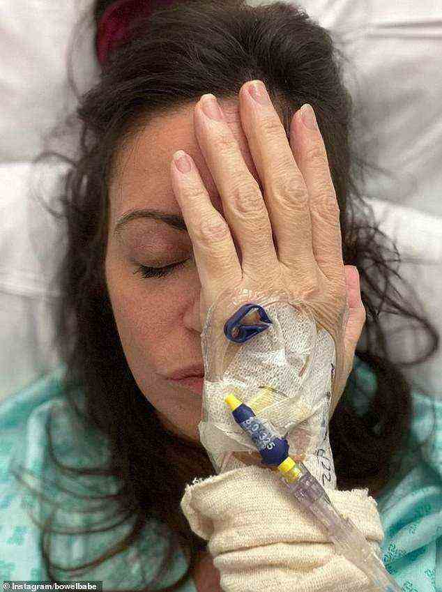 Last week, Deborah said there had been 'a lot of tears' for days while she was in hospital (pictured)