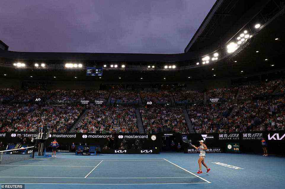 The crowd at Melbourne Park's Rod Laver arena were firmly on the side of local hero Ash Barty