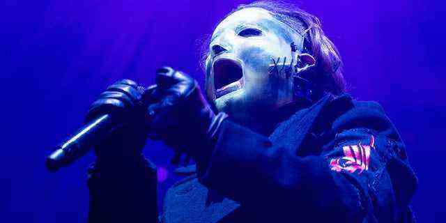 Corey Taylor von Slipknot tritt am 21. Februar 2020 in der Ericsson Globe Arena in Stockholm, Schweden, auf.