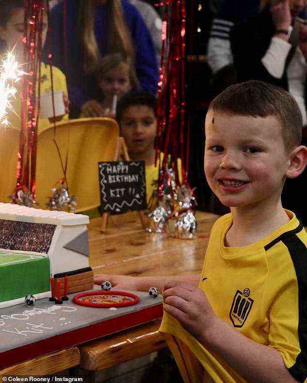 Süß: Coleen Rooney wünschte ihrem Sohn Kit in einem Instagram-Post am Montag alles Gute zum sechsten Geburtstag, zusammen mit einer entzückenden Menge Fotos von seinem großen Tag