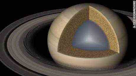 Wellen in den Ringen des Saturn enthüllen die „Fuzzy“-Struktur des Planeten.  Ader