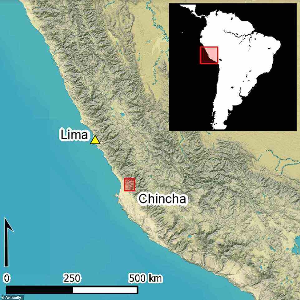 Forscher fanden die bizarren Versuche, die Toten im Chincha-Tal an der Südküste Perus nachzubilden (Bild).