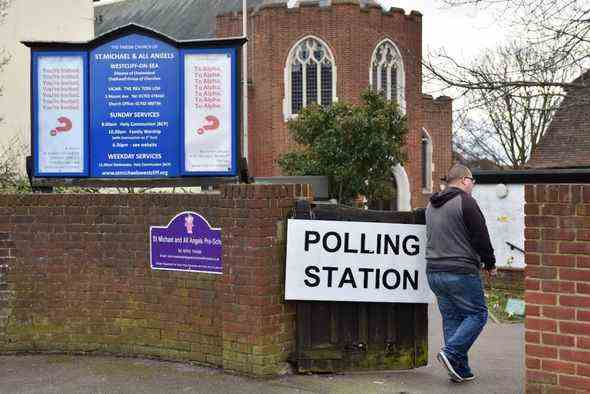 Die Wähler in Southend West gingen am Donnerstag zur Wahl