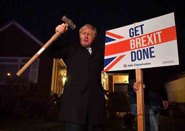 Boris Johnson kämpft bei den letzten Parlamentswahlen im nahe gelegenen Benfleet