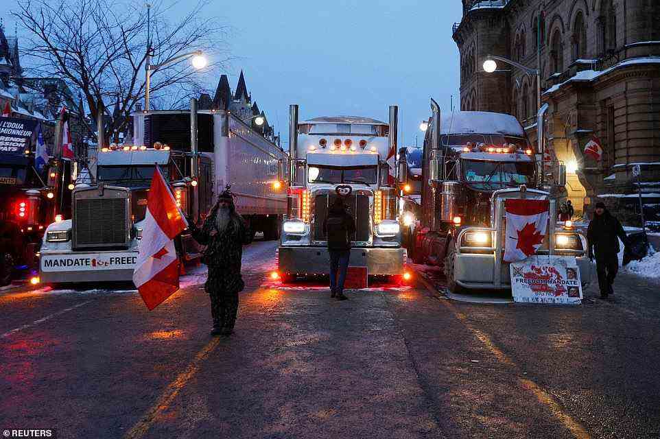 Freedom Convoy organizers claim the protest began because of 'the federal government's restrictions on truckers' freedoms'