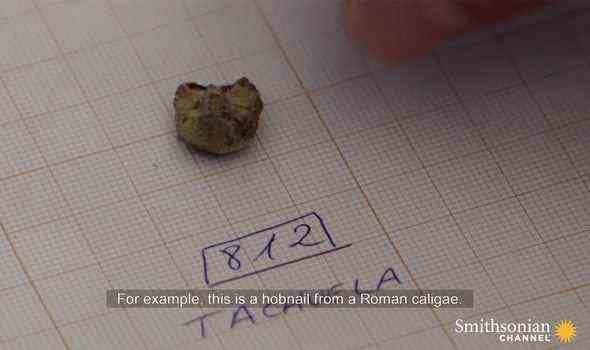 Relikte: Ein römischer Nagel, der an der Stelle gefunden wurde