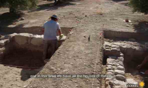 Antike Stadt: Einige der Gräben, die von einem Team spanischer Archäologen bearbeitet wurden 