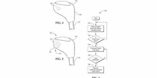 Das Patent sieht auch eine durch einen Schaltgriff betätigte Kupplung vor.