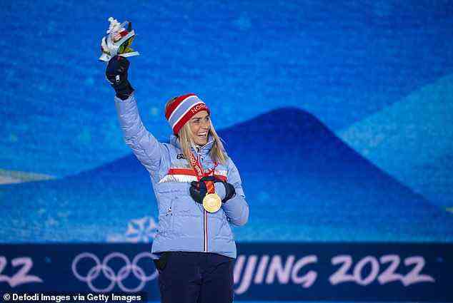 Therese Johaug won the first gold of the Beijing Winter Olympics in cross-country skiing