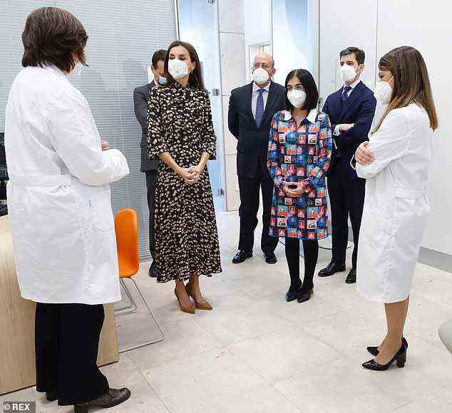 During her visit to the centre, Letizia spoke with medical staff about their vital work at the centre