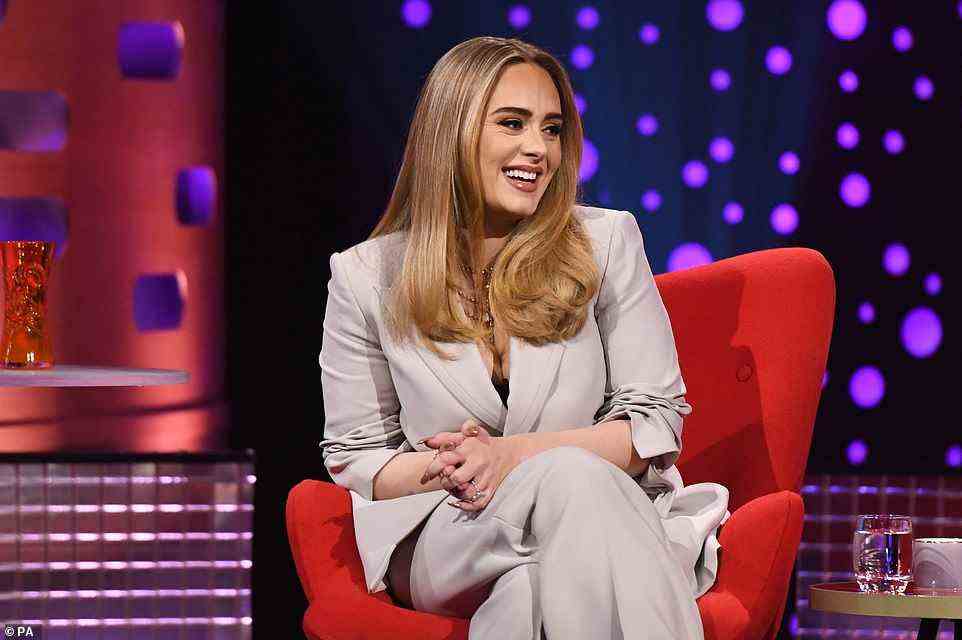 Candid: Hours before her wild night out Adele recorded her episode of The Graham Norton Show, set to air on Friday, where she will be seen speaking out on the controversey surrounding her Vegas shows as well as her plans for more children
