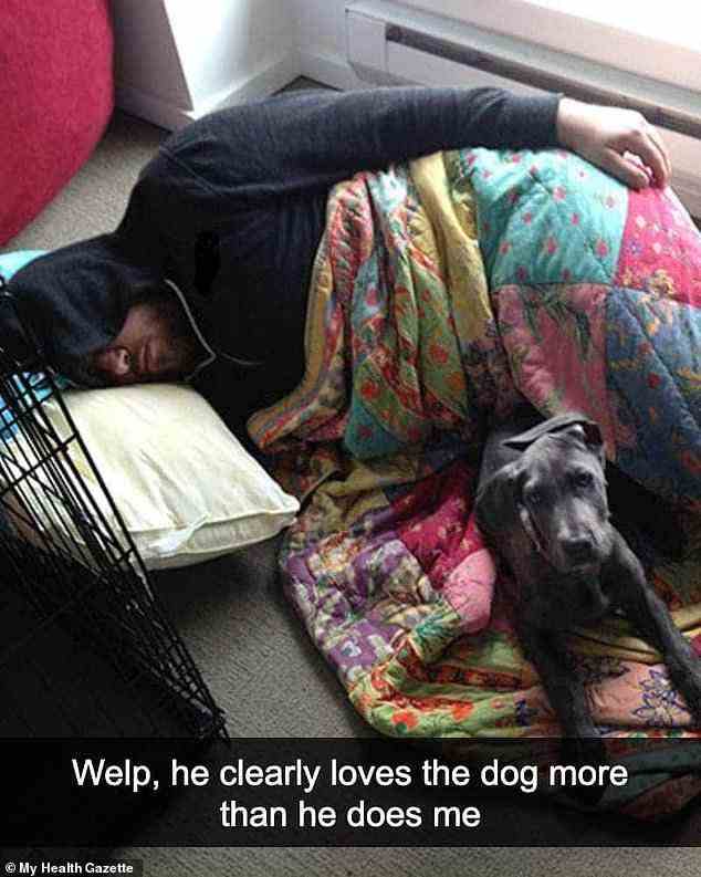 Keine Hunde auf dem Bett ... aber das bedeutet nicht, dass ein hingebungsvoller Besitzer sich nicht auf dem Boden zusammenrollen kann
