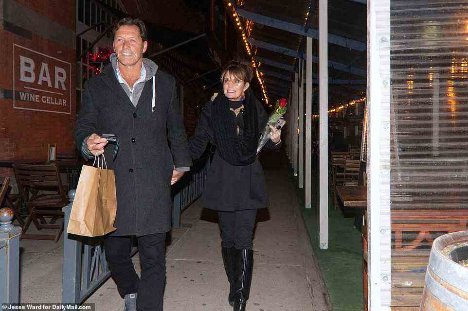 The two were seen in Little Italy, with Duguay leading Palin as they celebrated her birthday