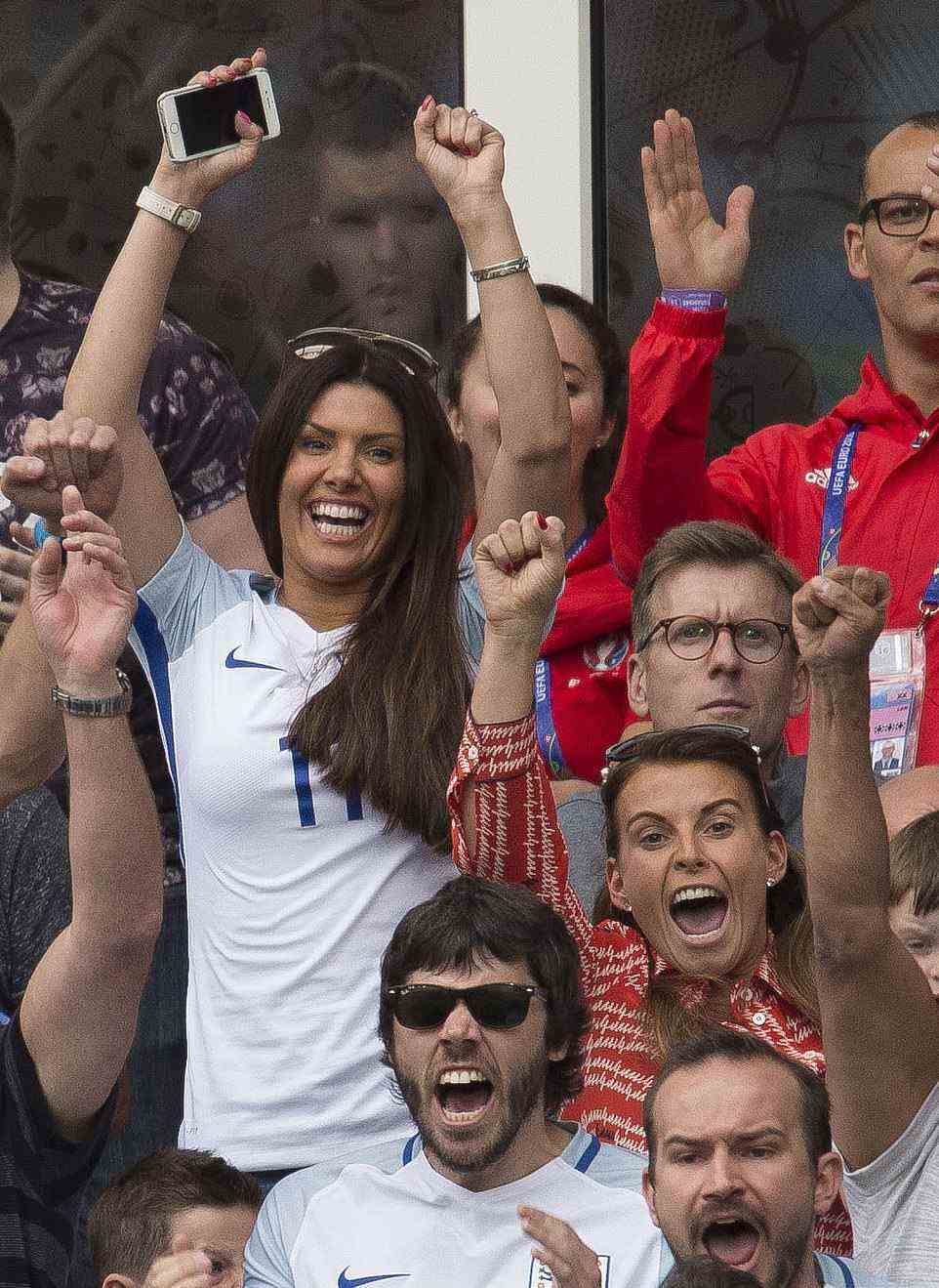 In a ruling on Monday, following a two-day hearing last week, Mrs Justice Steyn refused permission for the additional claim against Ms Watt. The two warring WAGs (pictured here together cheering on England in 2016) are now set for a legal showdown in May after the High Court judge ruled on key areas that could decide the case and insisted that it needed to be settled at a full trial as quickly as possible