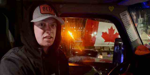 Der kanadische Trucker Tyler sagt, der Freiheitskonvoi werde nicht enden, bis alle Mandate aufgehoben sind