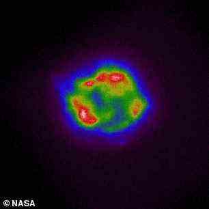 Dies ist eine Heatmap des Supernova-Überrests, die mit Daten von IXPE erstellt wurde