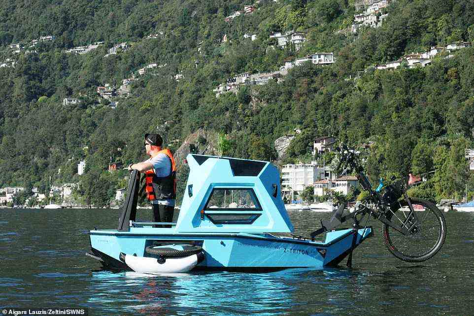 Die Firma sagt, dass der Z-Triton 2.0 mit Menschen in den Schweizer Alpen, am Genfer See, in Paris, Amsterdam und Berlin getestet und bewertet wurde, die an Land und auf dem Wasser operierten