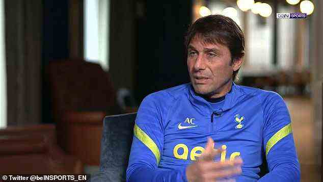 Conte said Tottenham have just a 'one per cent' chance of finishing in the top-four this season