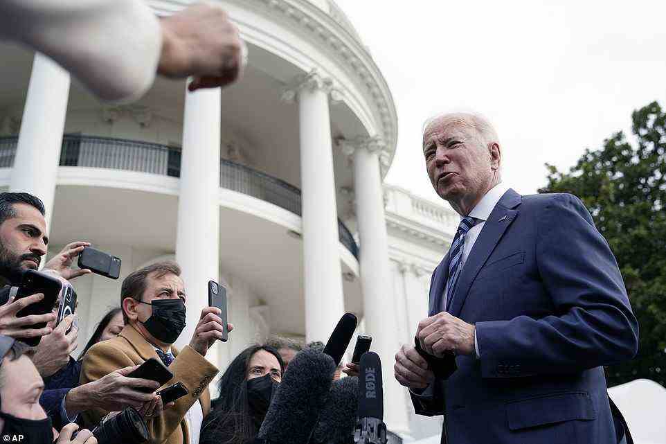 President Joe Biden on Thursday said the threat of a Russian invasion of Ukraine is 'very high' and he believed it could come in 'in a matter of days.' The day started with Moscow demanding that the US withdraw troops from Central and Eastern Europe