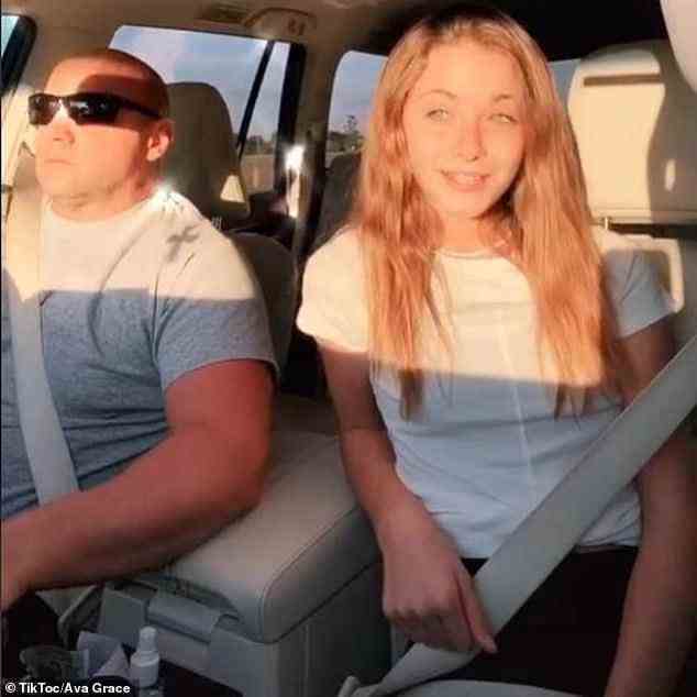 Ava is shown with her retired cop father, Rob, in one of her popular TikTok videos. Stalker Eric Justin showed up at the family's home in Naples, Florida, last July with a gun at 4.30am