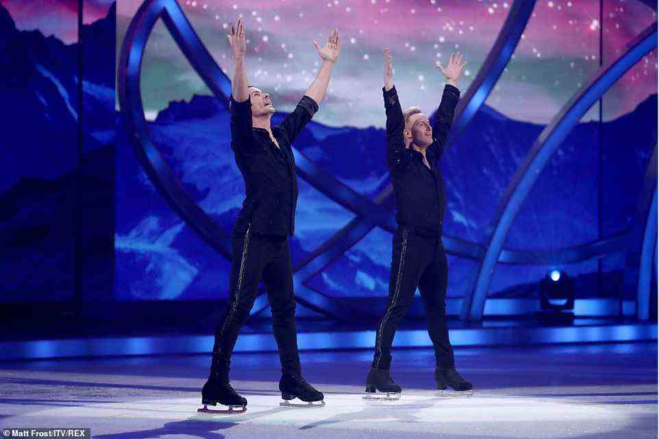 Making history: Sunday's episode was the second time the show saw an all-male pairing after Steps' Ian 'H' Watkins and skater Matt Evers made history with their partnership in the 2020 series (pictured above)