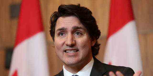 Justin Trudeau, Kanadas Premierminister, spricht am Mittwoch, den 12. Januar 2022, während einer Pressekonferenz in Ottawa, Ontario, Kanada.