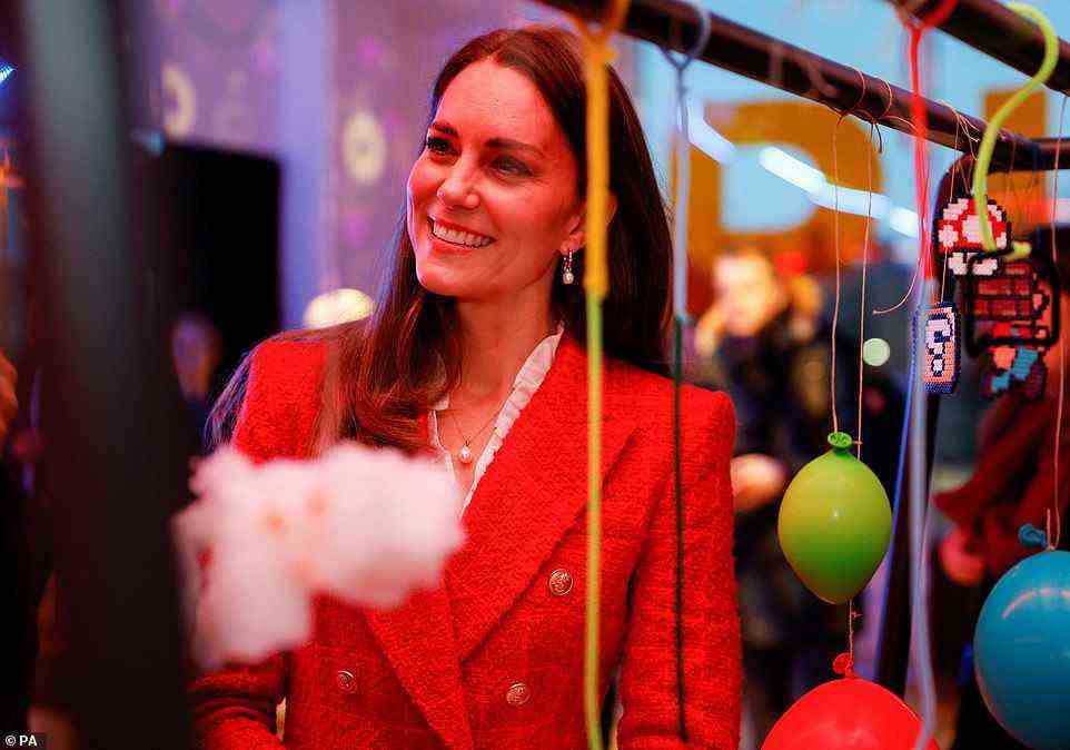 Balls of fun! Kate explored the site including looking at balloons and various toy. She  launched The Royal Foundation Centre for Early Childhood in June 2021