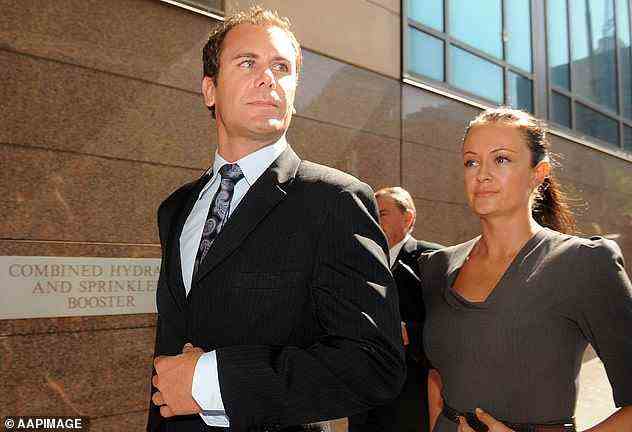 Time heals: When asked how she'd managed to maintain a friendship with Carey, Neilson said she wasn't able to speak to him for years because she was 'bitter for so long' and 'disgusted' by the sight of him. Pictured outside court in Melbourne on February 4, 2009