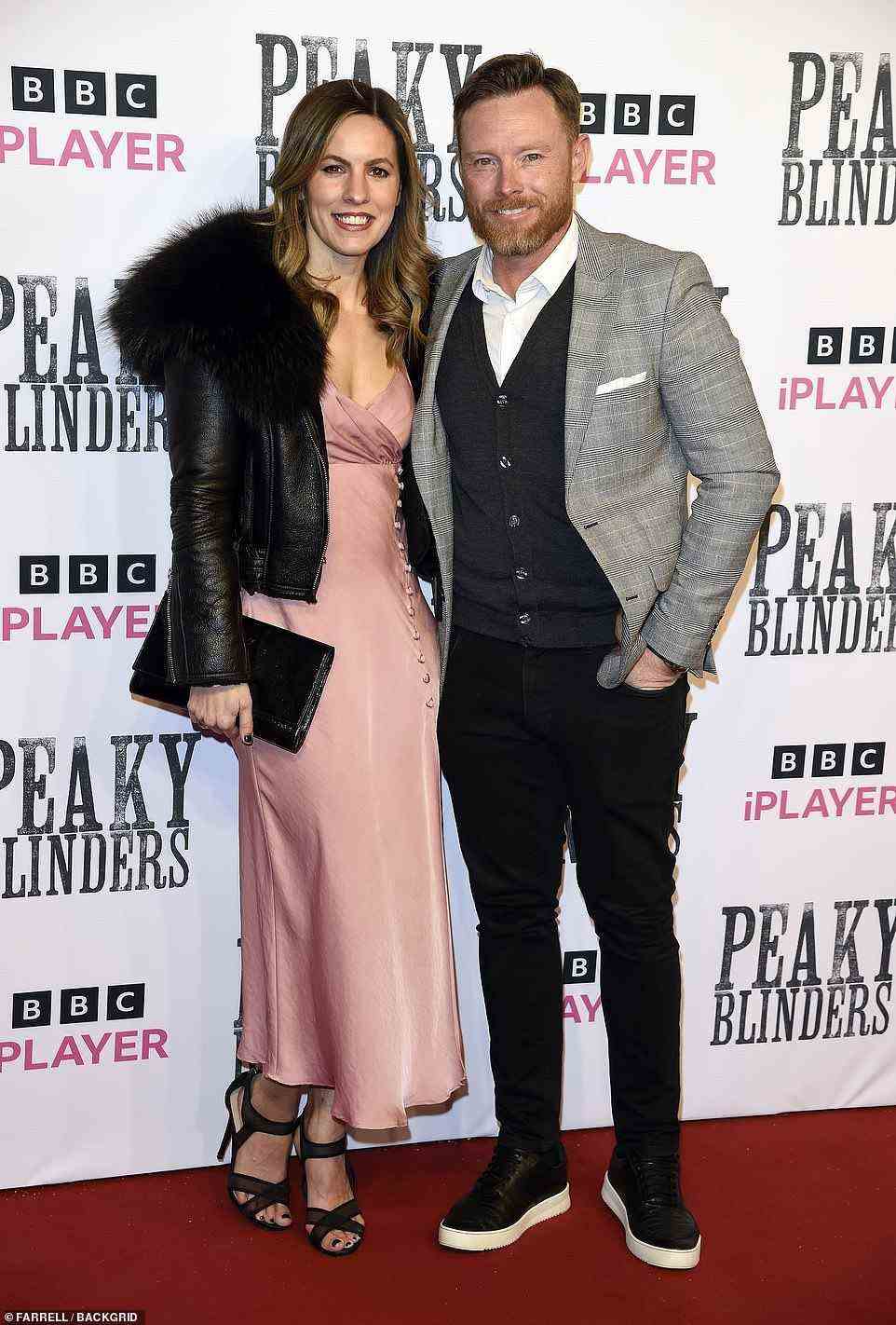 Date night: Cricketer Ian Bell looked dapper in a grey blazer as he attended with glam wife Chantal Louise Bastock