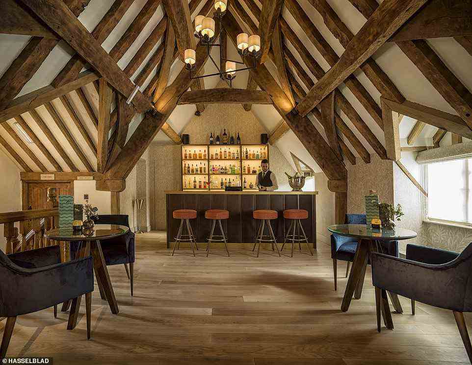 Minister Mill has 38 Scandi-style bedrooms, a vaulted, beamed restaurant (pictured) and a spa