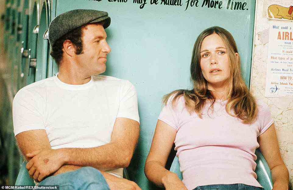 The role launched a major career for the actress, and she was then cast in movies like Red Hot Lovers with Alan Arkin, Shelter with James Caan, and A Little Romance with Laurence Olivier, to name a few. She is pictured with costar James Caan in Slither