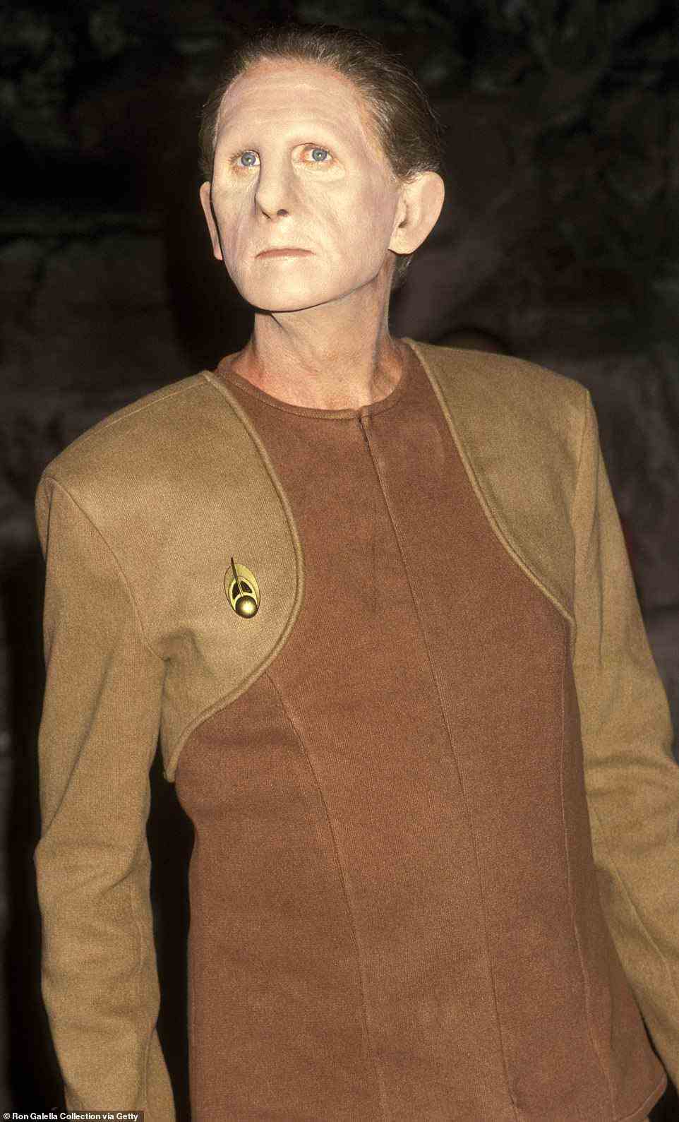 He also famously played Colonel West in the 1991 Star Trek film Star Trek VI: The Undiscovered Country. He is pictured during a Star Trek press conference in 1992