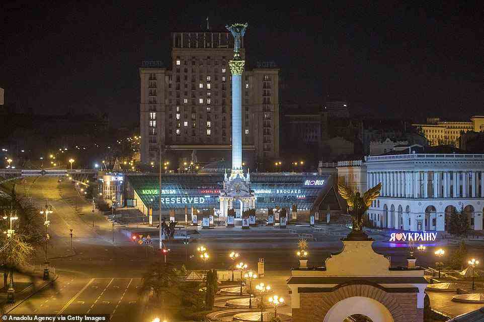 Kyiv's streets were eerily empty on Friday evening as the city's residents braced themselves for the expected onslaught