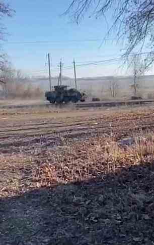 Russian forces were seen arriving in Kharkiv in eastern Ukraine this morning