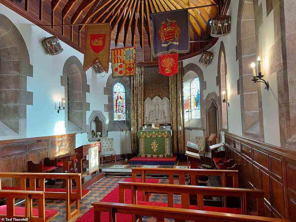 Cromlix has its very own private chapel, pictured, which is available for weddings and private events