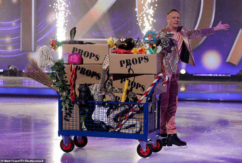 Cameo: Antony appeared on stage again after Sally's performance carrying a trolley of props
